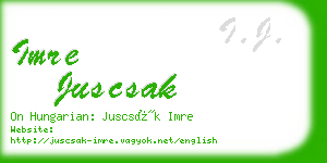 imre juscsak business card